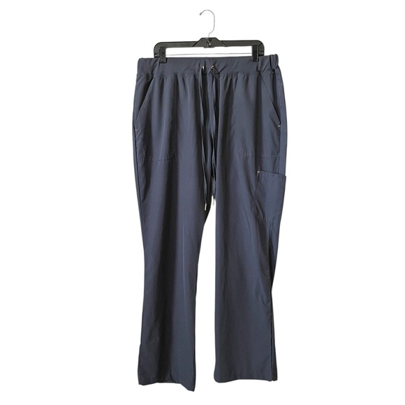 Zinnia Pull On Tech Scrub Pants Women's Size 2X Grayish Blue Drawstring Waist - Picture 1 of 5